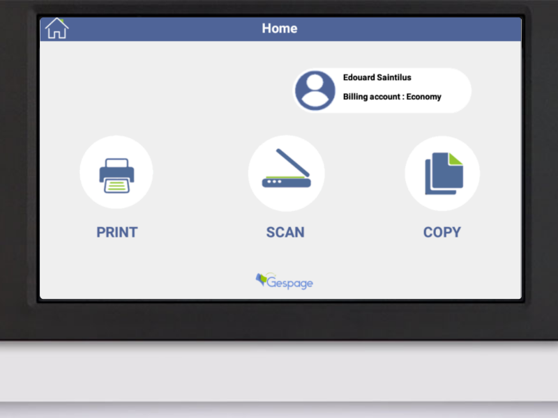 Lexmark embedded terminal 3 • Gespage