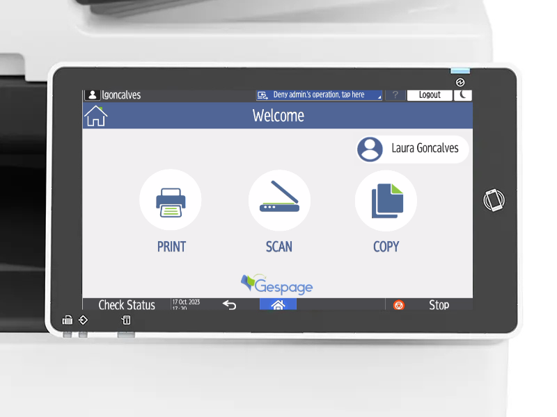 Ricoh Embedded terminal 3 • Gespage