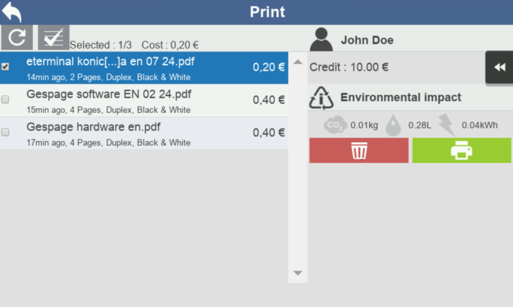 Konica Minolta Embedded Terminal 4 • Gespage