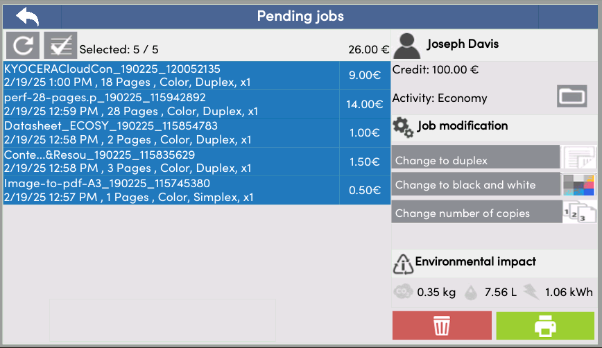 Kyocera Embedded terminal 5 • Gespage