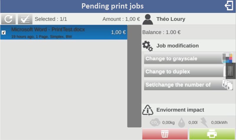 Xerox Embedded terminal 4 • Gespage